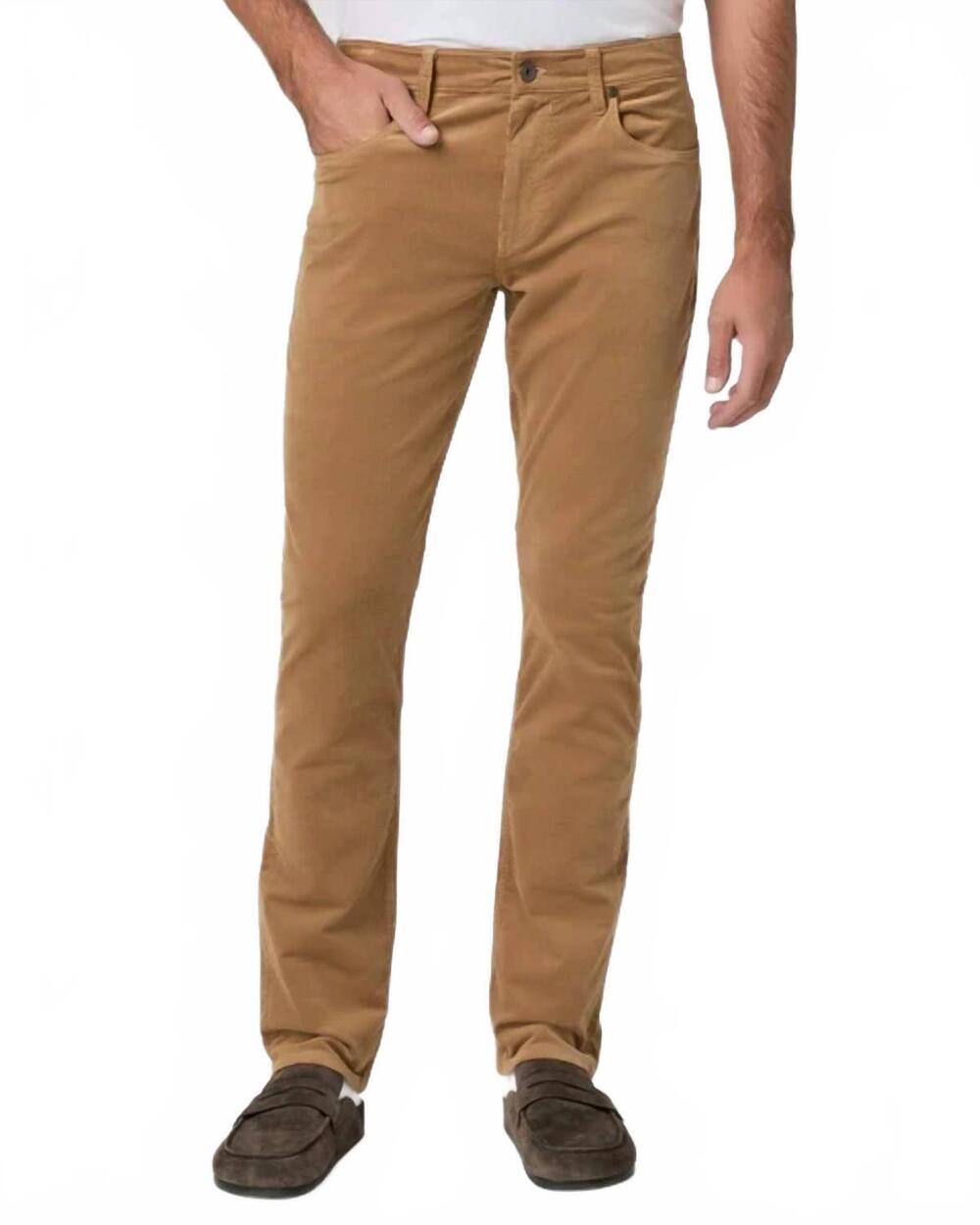 NEW PAIGE men's federal slim straight pant in palomino